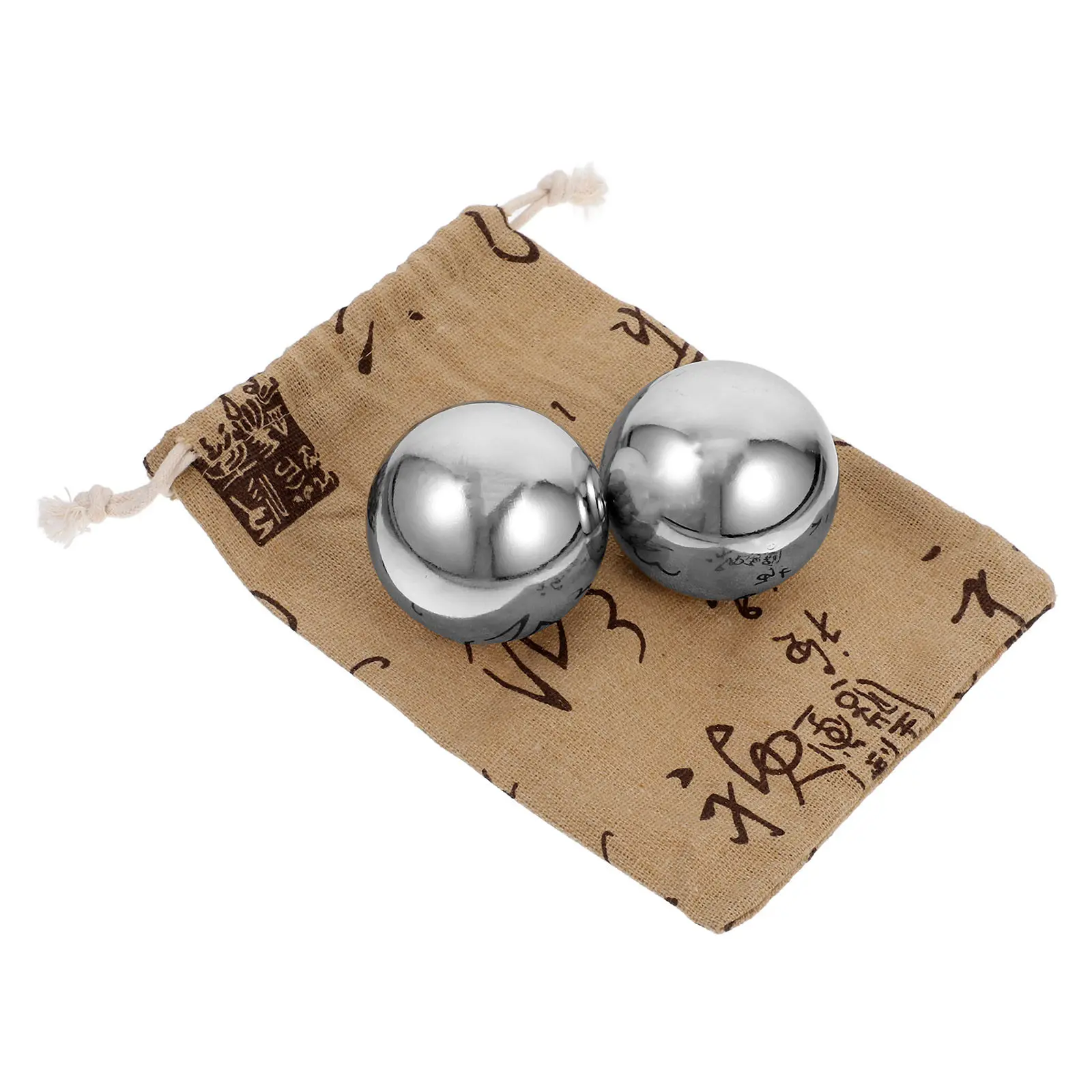 

1Set Stainless Steel Handball Small Smooth Palm Massager Hand Exercise Ball Portable Relaxing Hand Fitness Tool