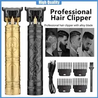 Vintage T9 Electric Hair Cutting Machine Hair Clipper Professional Men Shaver Rechargeable Barber Trimmer for Men Dragon Buddha