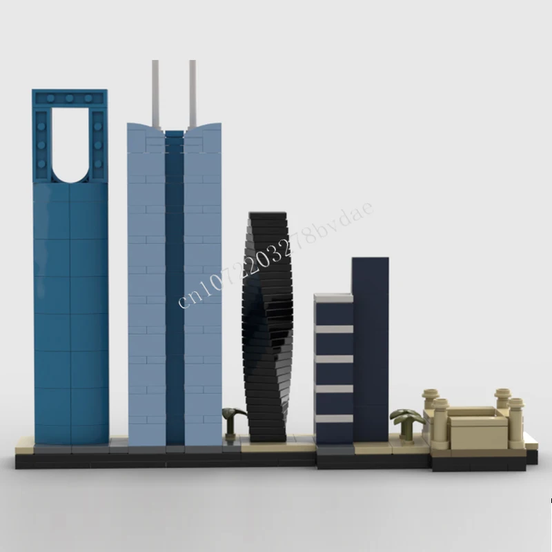 352 قطعة Riyadh Skyline MOC عرض الشارع الإبداعي لتقوم بها بنفسك نموذج اللبنات العمارة التعليم التجمع اللعب هدايا عيد الميلاد