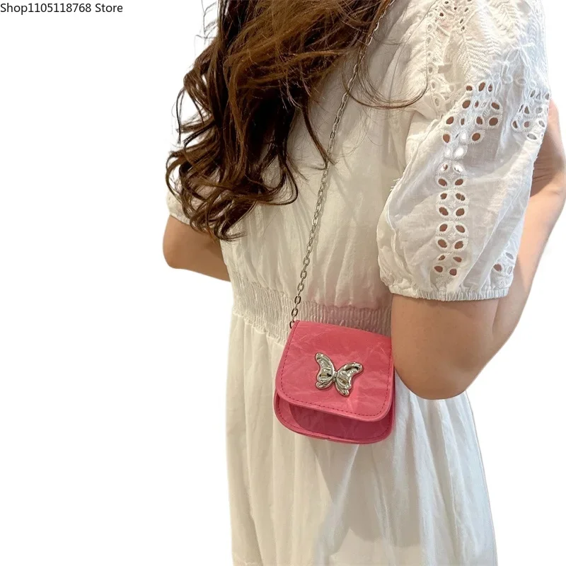 

Butterfly Women Mini Shoulder Bag Fashion Chain Ladies Small Crossbody Bags PU Leather Female Dinner Party Clutch Purse