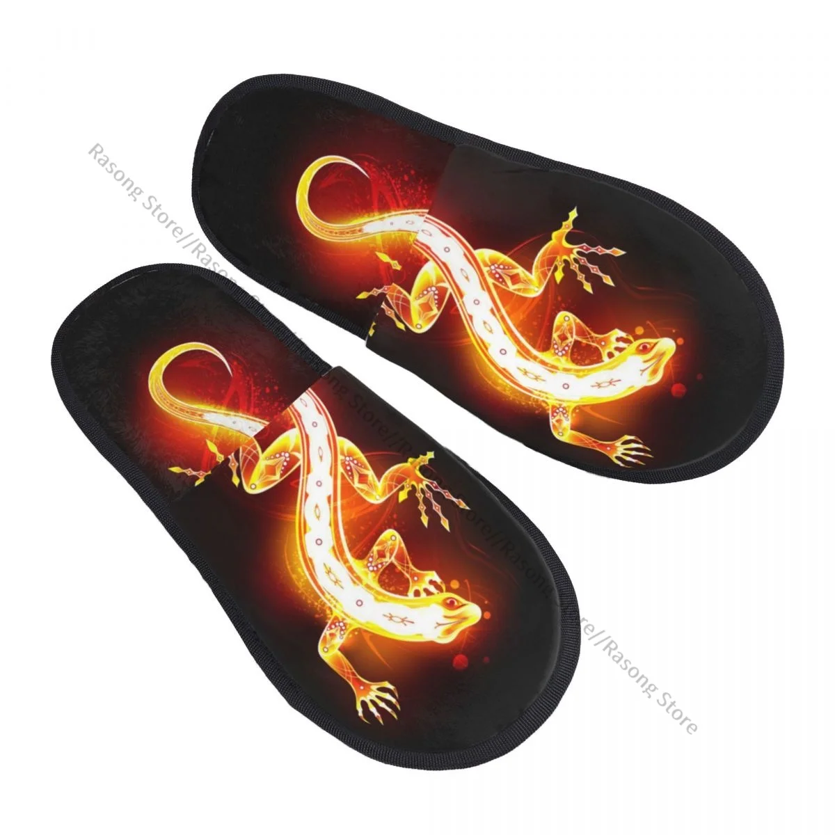 Salamander From Fire And Flame Slipper For Women Men Fluffy Winter Warm Slippers Indoor Slippers