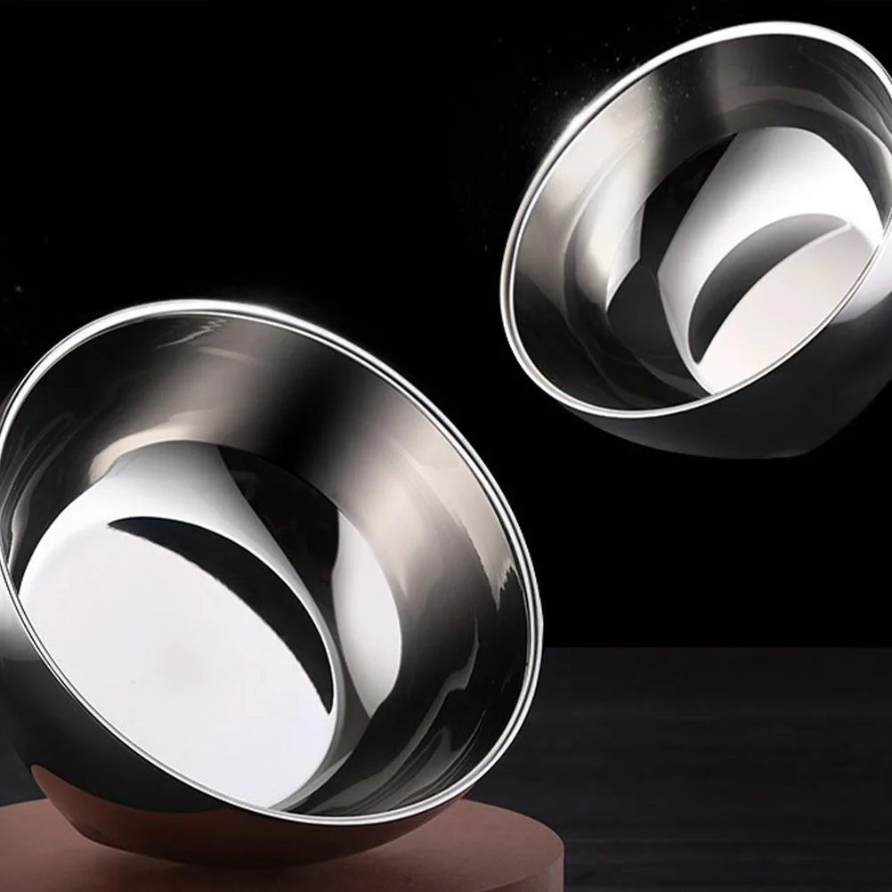 

Double Layer Stainless Steel Bowl 245ml 10cm Insulated Drop-Resistant Child-Safe Metal Snack Soup Rice Bowl Household Utensils