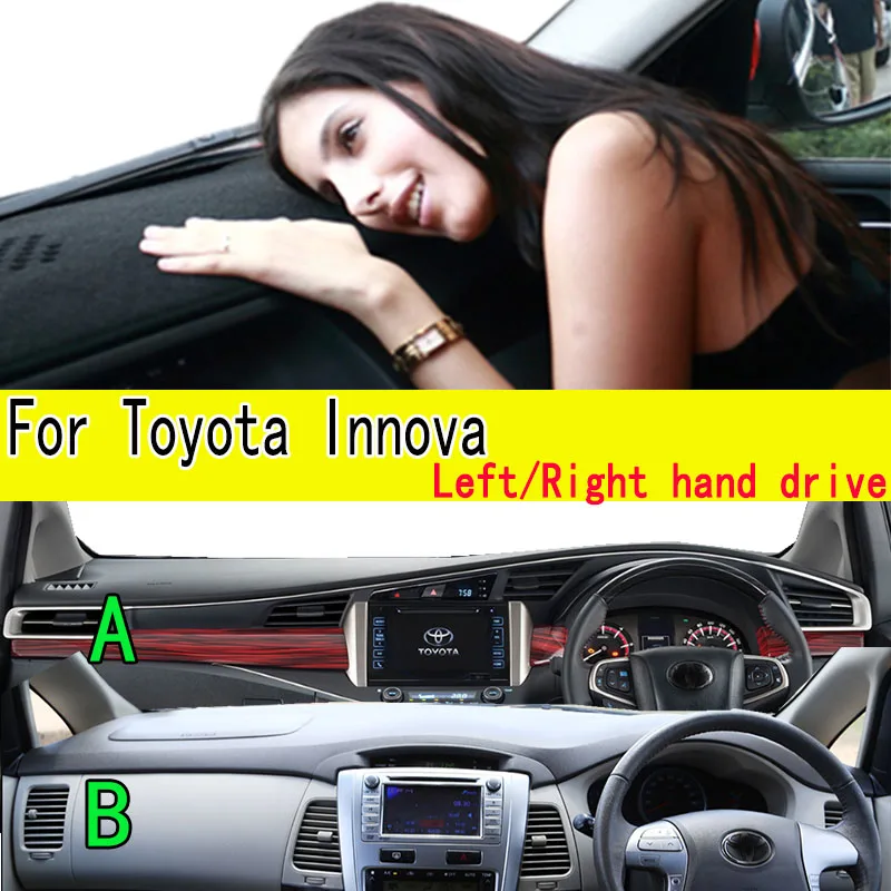 

For Toyota Innova Dash Mat Dashmat Dashboard Cover Instrument Panel Sunscreen Pad Ornaments