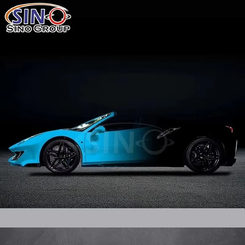 

XK0313 Градиентная черно-синяя камуфляжная пленка без пузырьков воздуха, долговечная, оптовая продажа, автомобильная наклейка