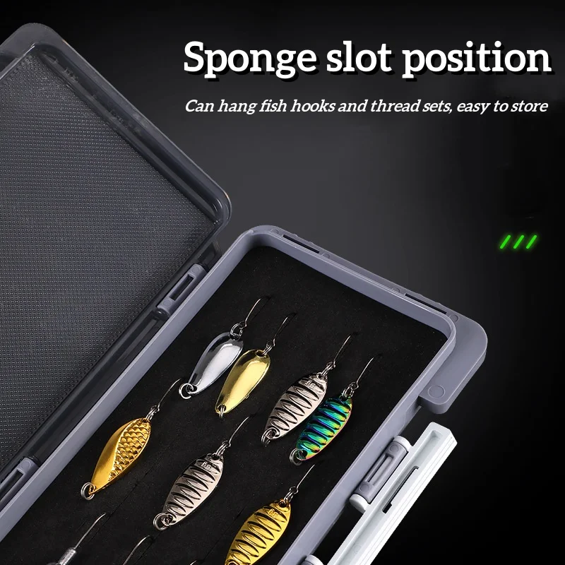 

Portable Fishing Lure Storage Box Built In Sponge Fishing Tackle Organizer Box Outdoor Fishing Bait Container Practical Fishgear