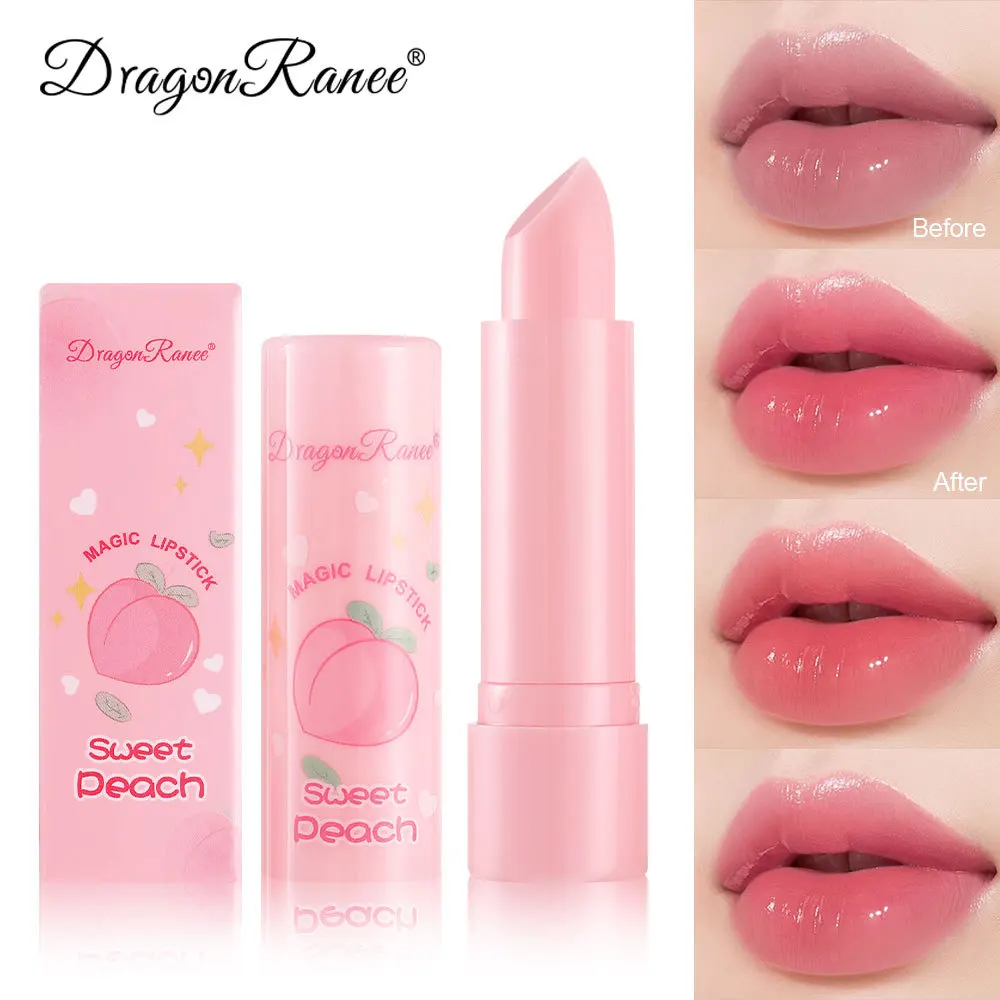Langanhaltender, farbwechselnder Lippenbalsam, feuchtigkeitsspendend, feuchtigkeitsspendend, Pfirsichgelee, Lippenfleck, glatt, wasserfest, Lippenreparatur, Pflege, Make-up