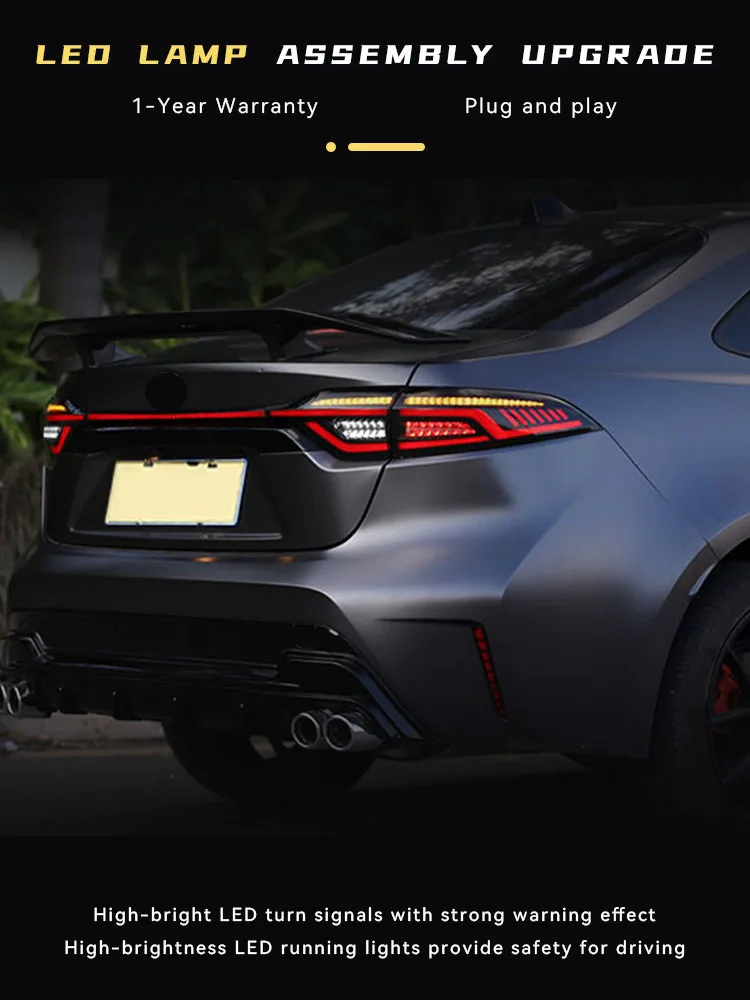 Car Lights For Toyota Corolla 2019 2020 2021 2022 2023 Highlight LED DRL Assembly Automotive Dynamic Taillight Tool Accessories