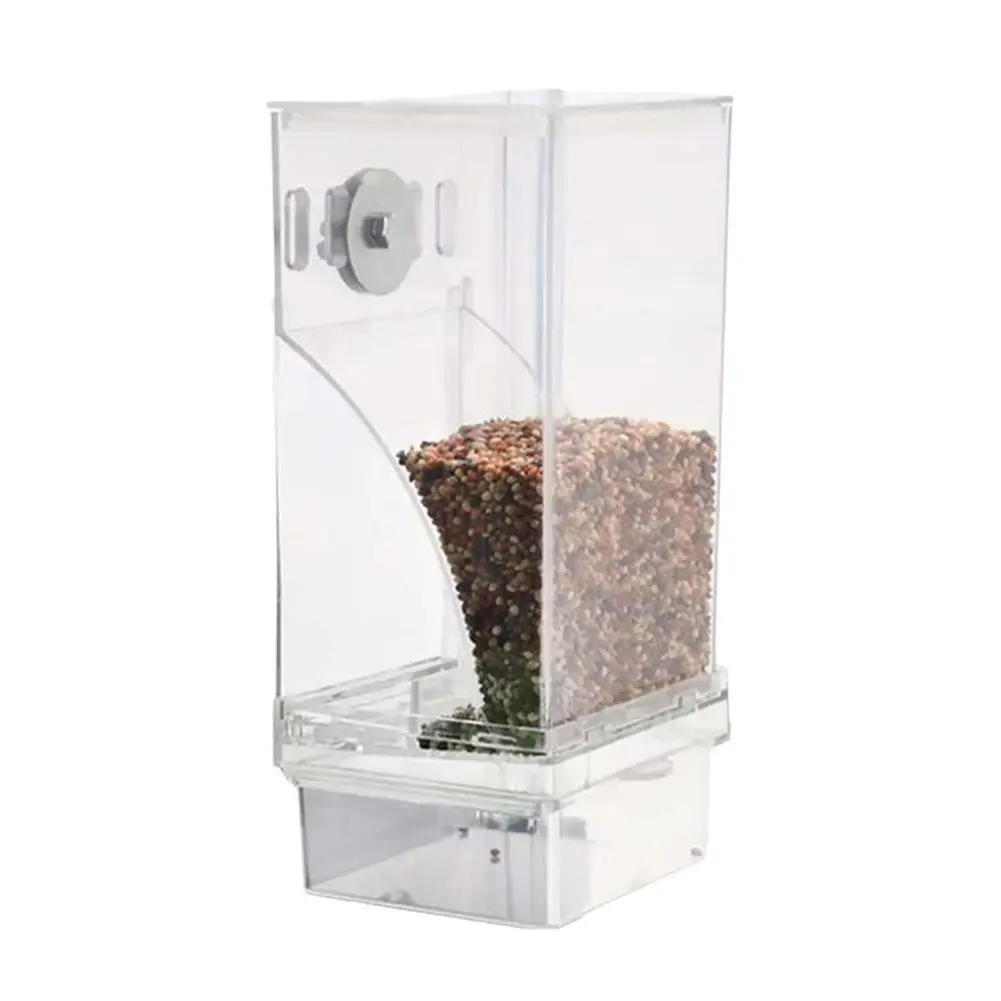 Auto Bird Feeder Cup No Mess Bowl Cage alimentazione automatica Canary Parrot Food Container accessori per gabbie per piccoli parrocchetti