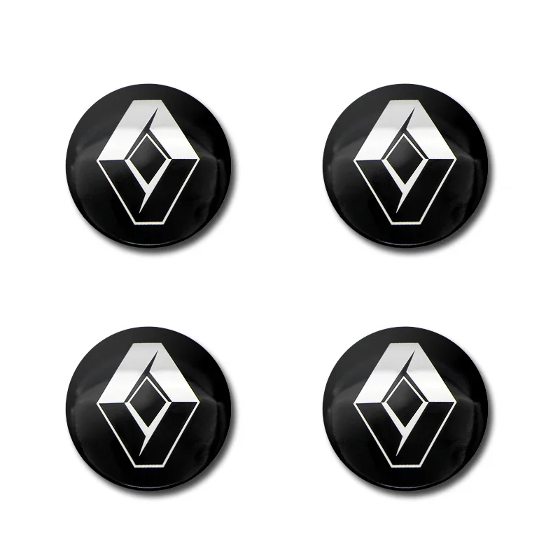 4pcs 56mm Car Wheel Center Hub Cap Rim Cover Emblem Sticker  For Renault Clio Laguna 2 Megane 2 3 Duster Logan Captur Emblems