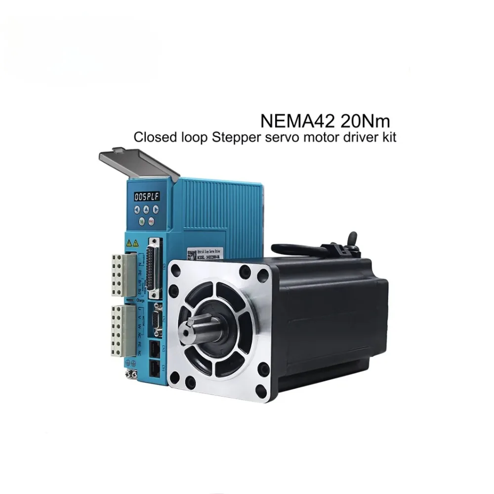 

NEMA42 20N.m JMC 3Phase 110mm Closed Loop Stepper Motor Display Panel Driver CNC Kit JMC 110J12190EC-1000 + 3HSS2208H For Lathe