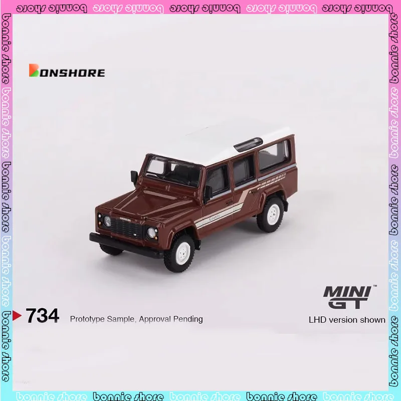 Mini Gt Car Model 1/64  Land Rover Defender 110 1985 Car Model Simulation Room Display Cars Model Boy Collection Christmas Gift