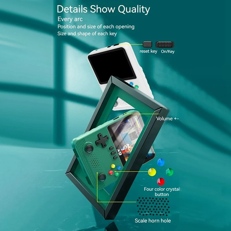 وحدة تحكم ألعاب محمولة Smart-X9 10000 + ألعاب 3.5 بوصة وحدة تحكم ألعاب أركيد 2000 Mah لـ GBA GBC NES لـ 11 نوعًا من أجهزة المحاكاة