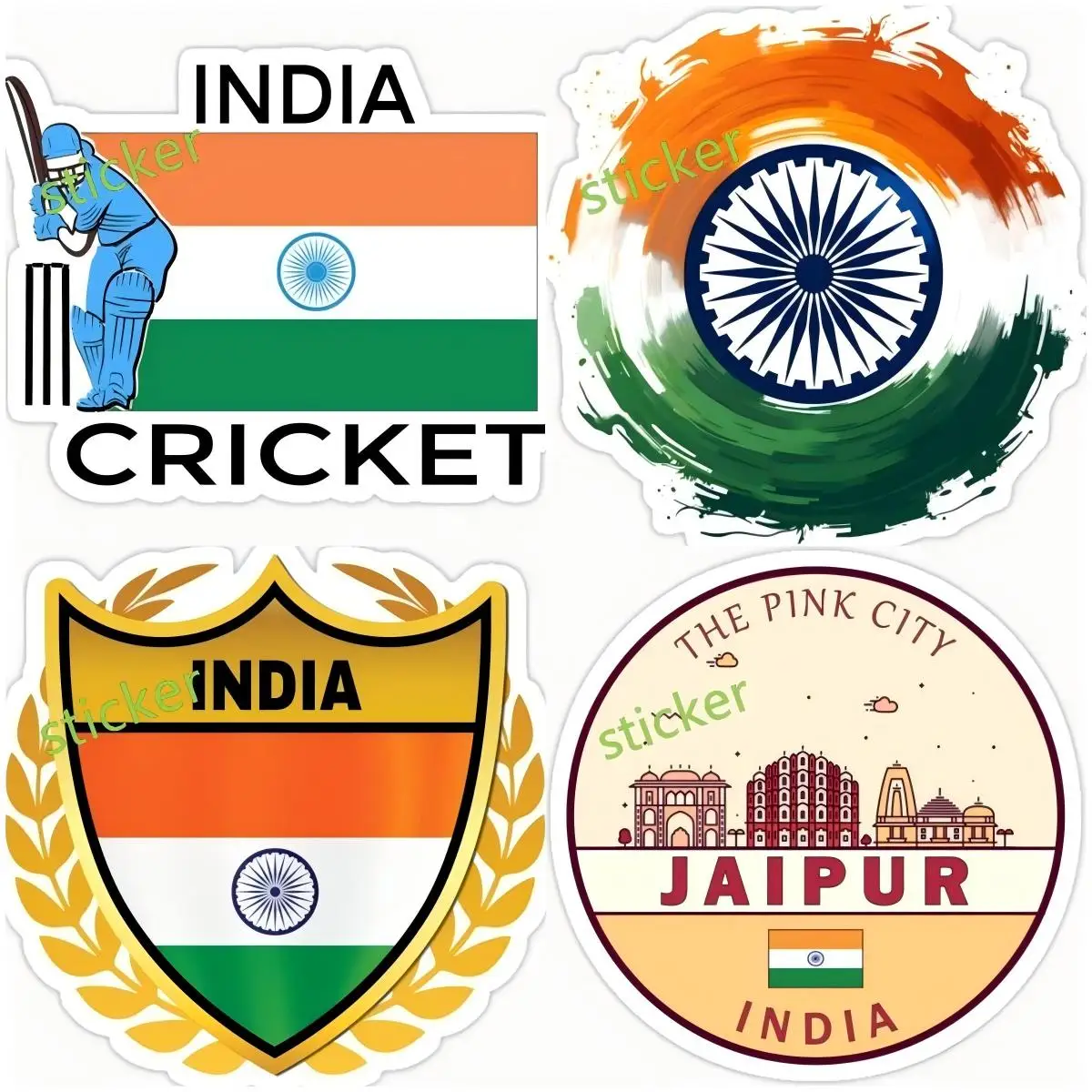 

Indian India flag Car Sticker Accessory Stickers Electrical Appliances Decorations Scratch-Proof Decoration
