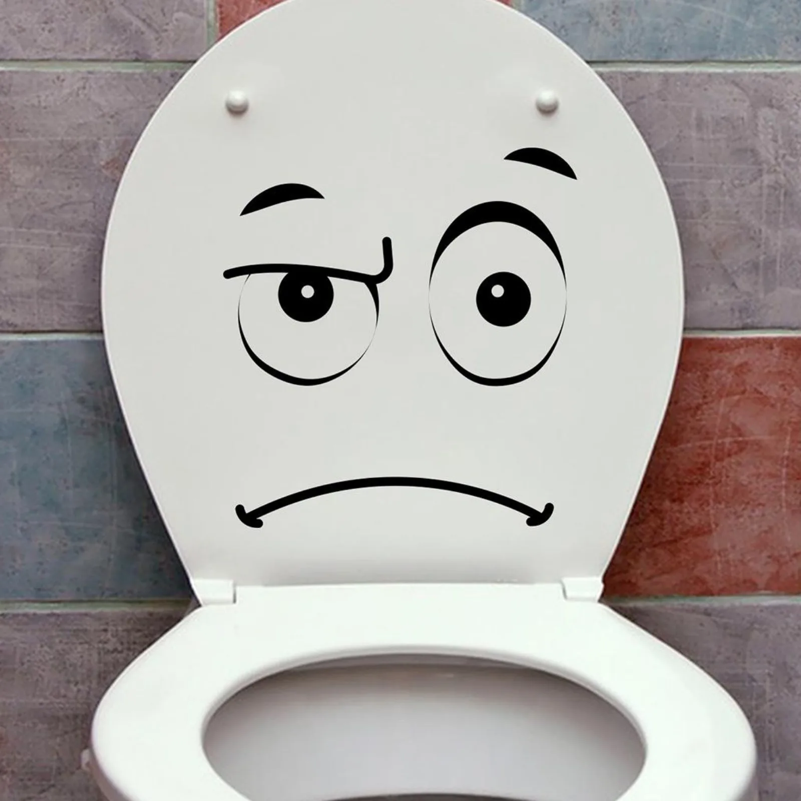 Washroom Room WC Toilet Seat Stickers Put ME Down Monster Smiley Face Wall Art Decal Sticker Funny Kids Potty Training view 5
