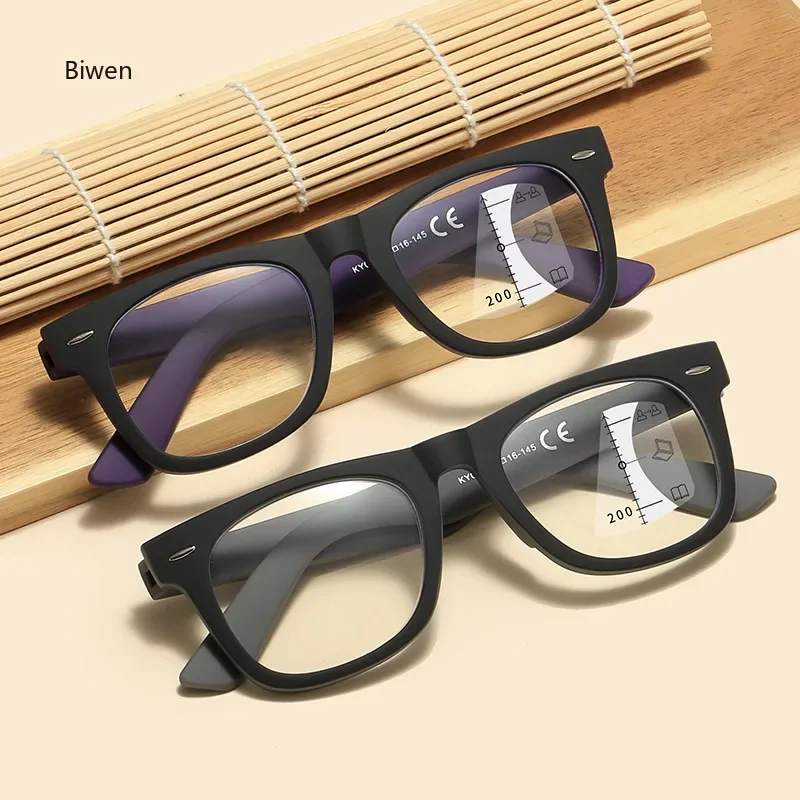 Fashion Anti Blue Light Progressive Reading Glasses Men Women Near And Far Multifocal Presbyopia Optical Eyeglasses 0+1+4.0 очки