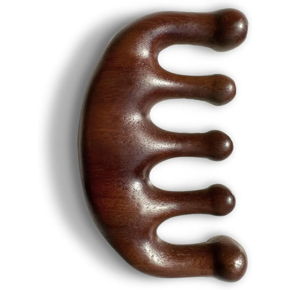 Natural Green Sandalwood Wooden Comb Wide Tooth Scalp Massager Anti-Static Hair Massage Comb Detangling Hair Care Brush Gift