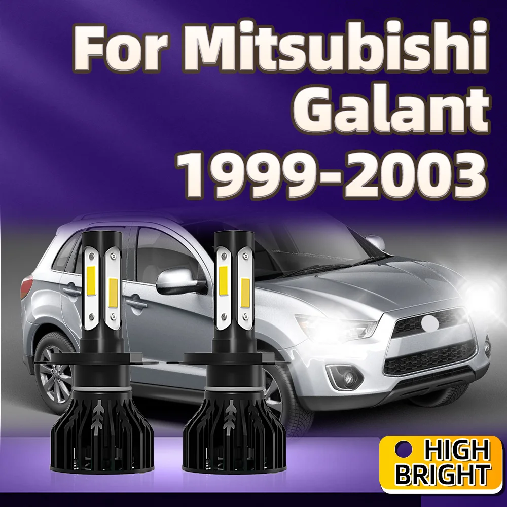 2Pcs High Bright H4 LED Headlight 30000LM Bulbs Car Lamps 6000K For Mitsubishi Galant 1999 2000 2001 2002 2003