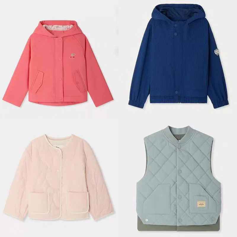 in stock 2026 BP NEW Spring Summer Baby Girls Cherry Embroidered Hoodie Boys jackets Kids cotton coat