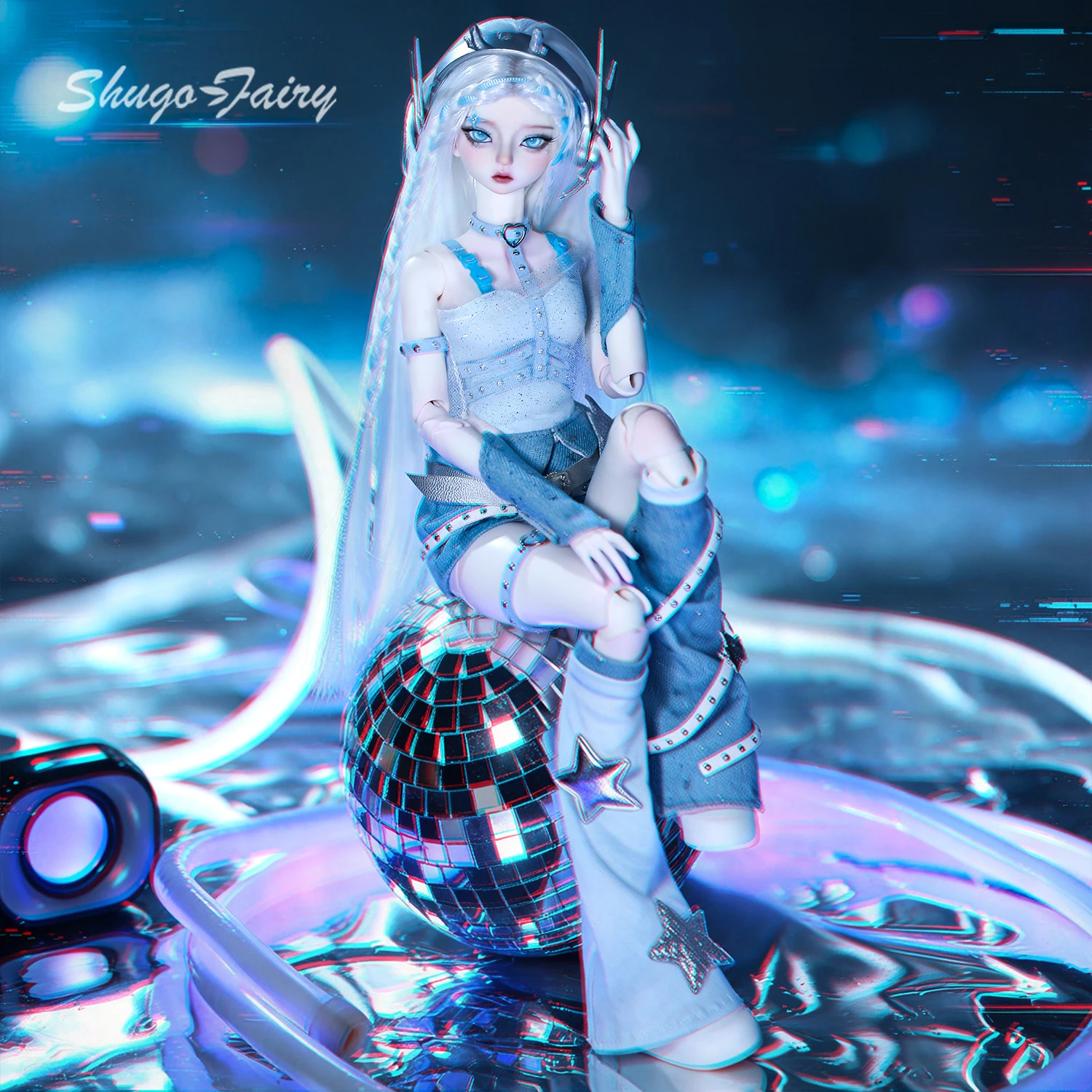 ShugaFairy 1/4 Linyi A Fullset FC Resin BJD Y2K Stardust Idol Off-Shoulder with 2-in-1 Outfit Ball Jointed Doll Collectible Gift view 5