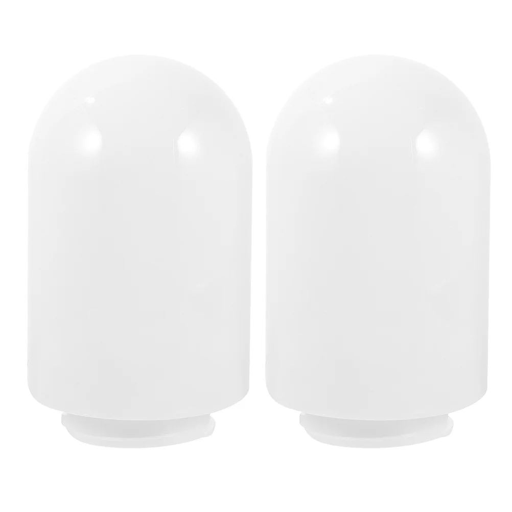 

2Pcs Lamp Shade Outdoor Garden Plastic White Cylinder Lamp Cover Porch Light Patio Fixture Replacement 8.65x4.52 Inch