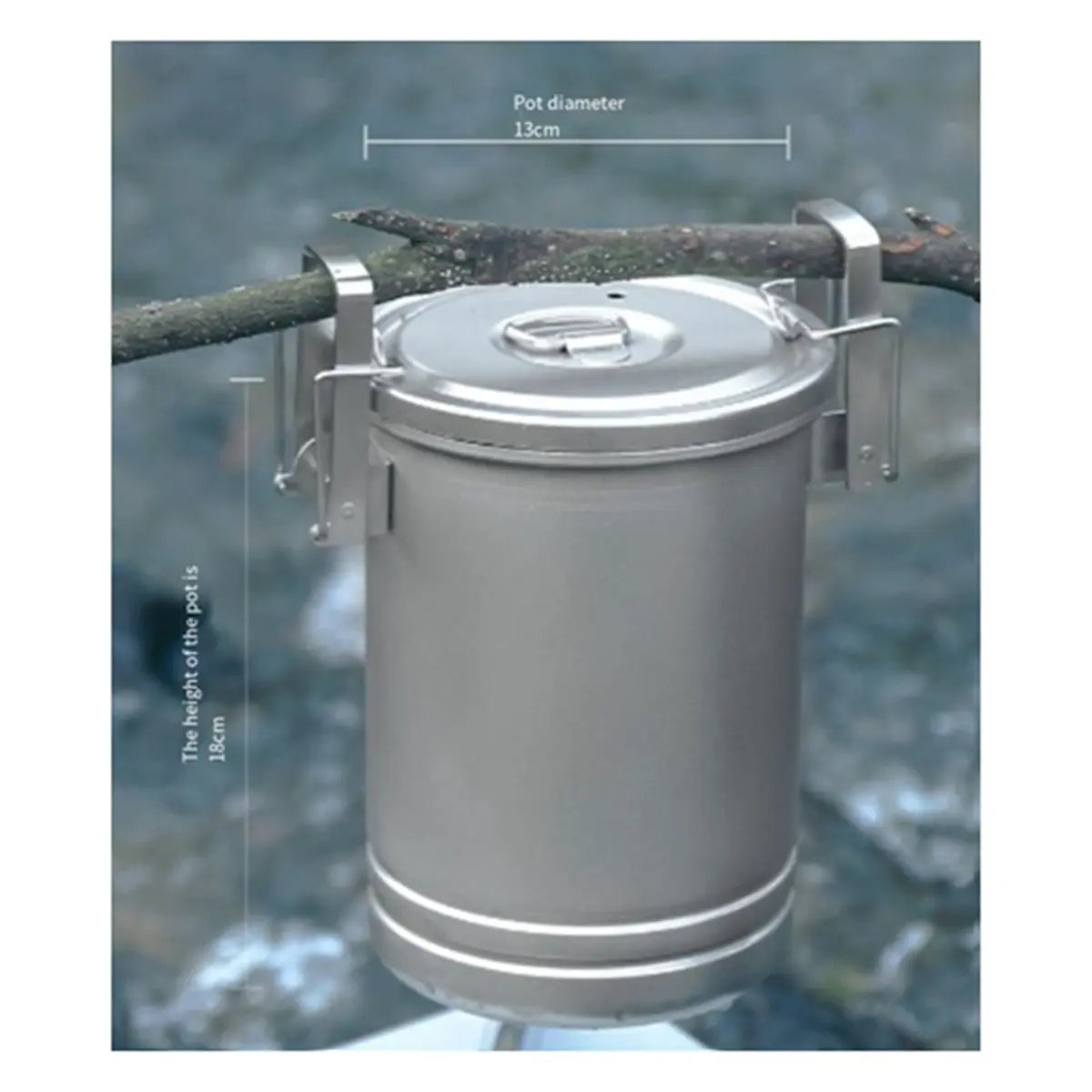 ABJV التخييم مجموعة الطبخ في الهواء الطلق المحمولة نزهة التخييم وعاء أوانٍ من الستانليس ستيل متعددة الوظائف السفر التخييم عموم التبعي #1