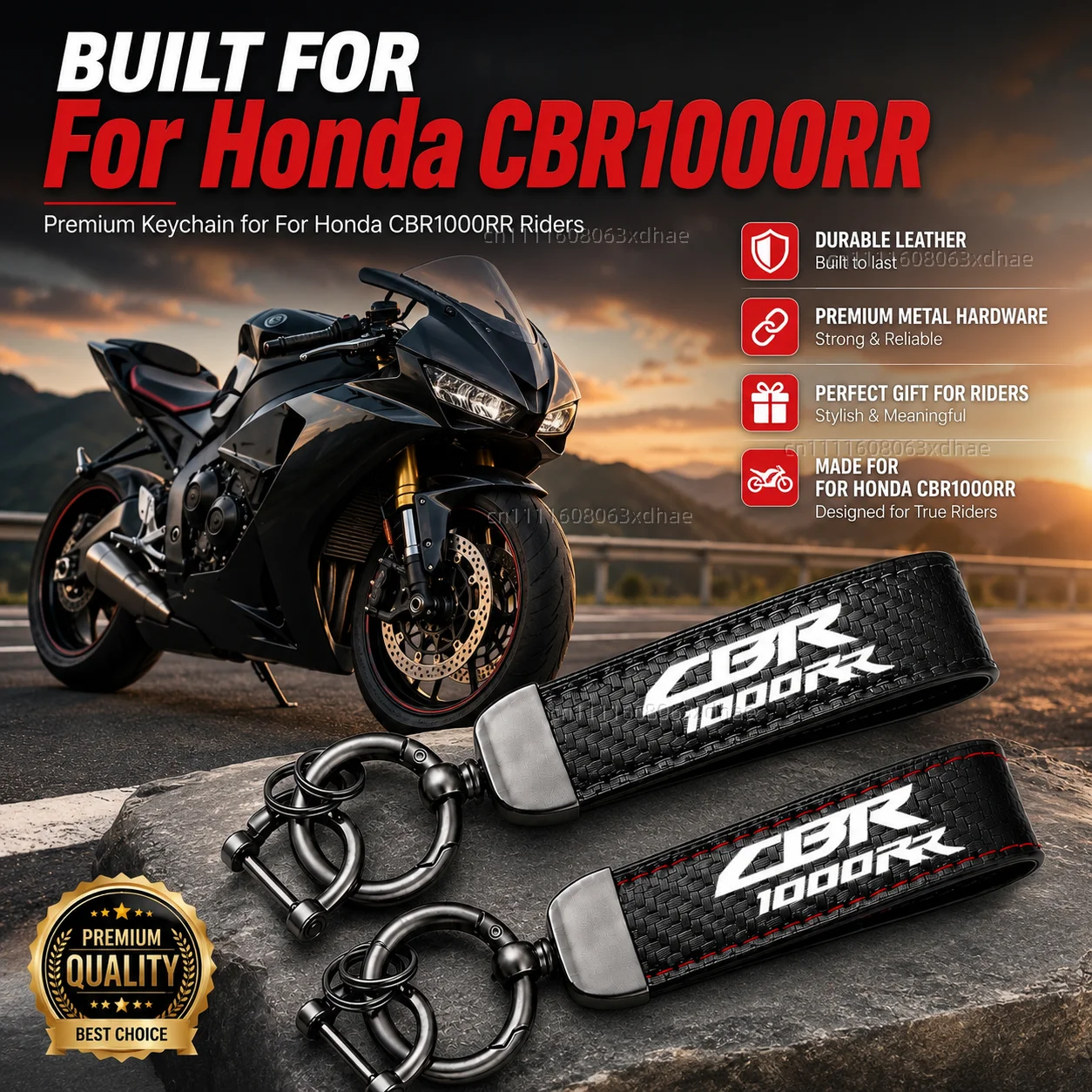 

High-Grade Leather Motorcycle Keychain Holder Keyring Accessories For Honda CBR 1000RR CBR1000RR CBR 1000 RR 2004-2019