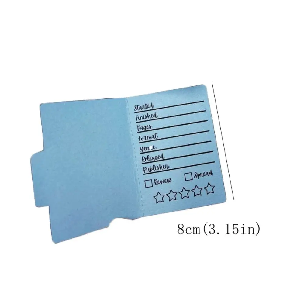 5/50pcs Individual Book Review File Folders Multi-purpose Handmade Mini Book Review Folder Simple Design Practical