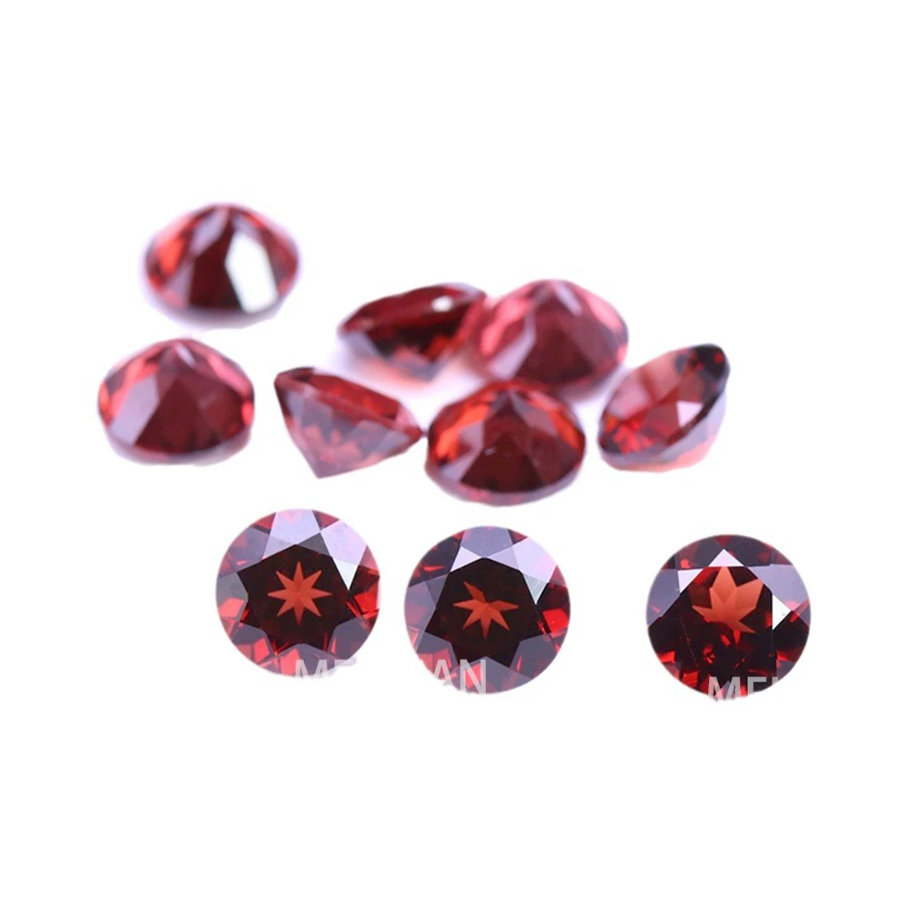 

30pcs Real Mozambique Garnet Round 6mm-7.0mm Facet Natural Stone Eye Clean Semi-precious Loose Gemstone For Jewelry Making