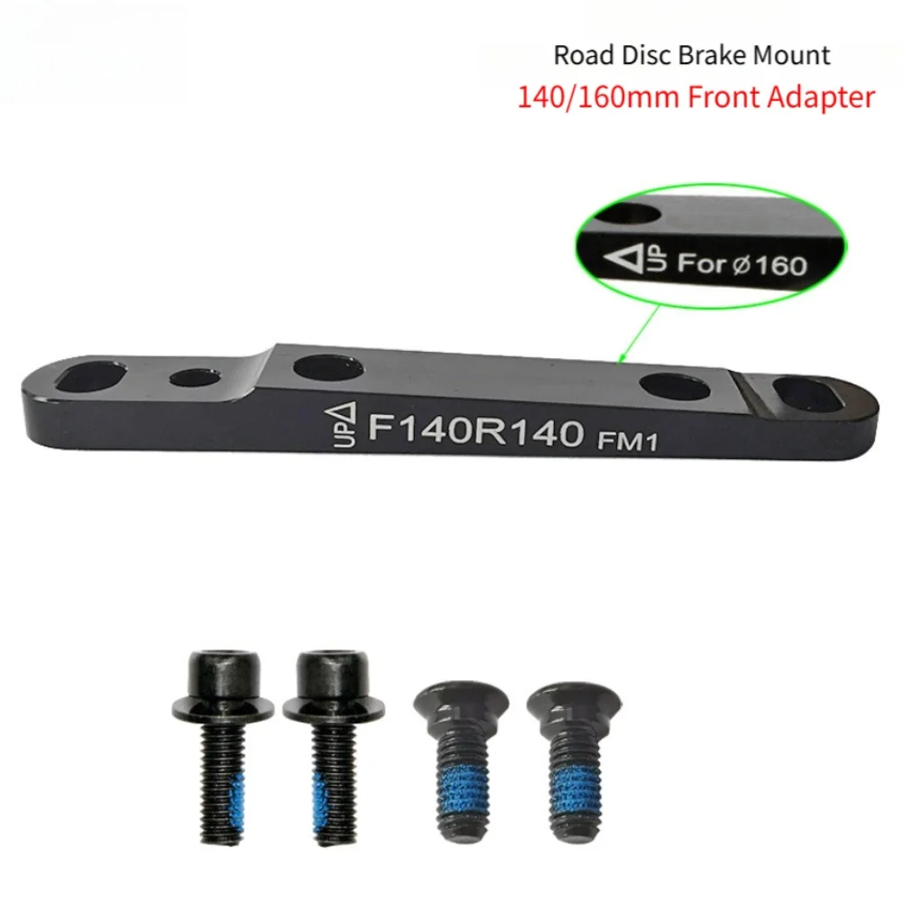 Flat Mount Disc Brake Adapter 140mm To 160mm Road Bike Caliper Mounting Bracket Aluminum Alloy Black For Bicycle Frame Fork Part