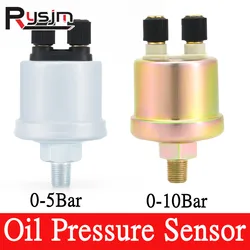 1Pc Oil Pressure Sensor 0-5bar 0-10bar Output Signal NPT1/8 52mm Car Boat Oil Press Gauge Meter Sender