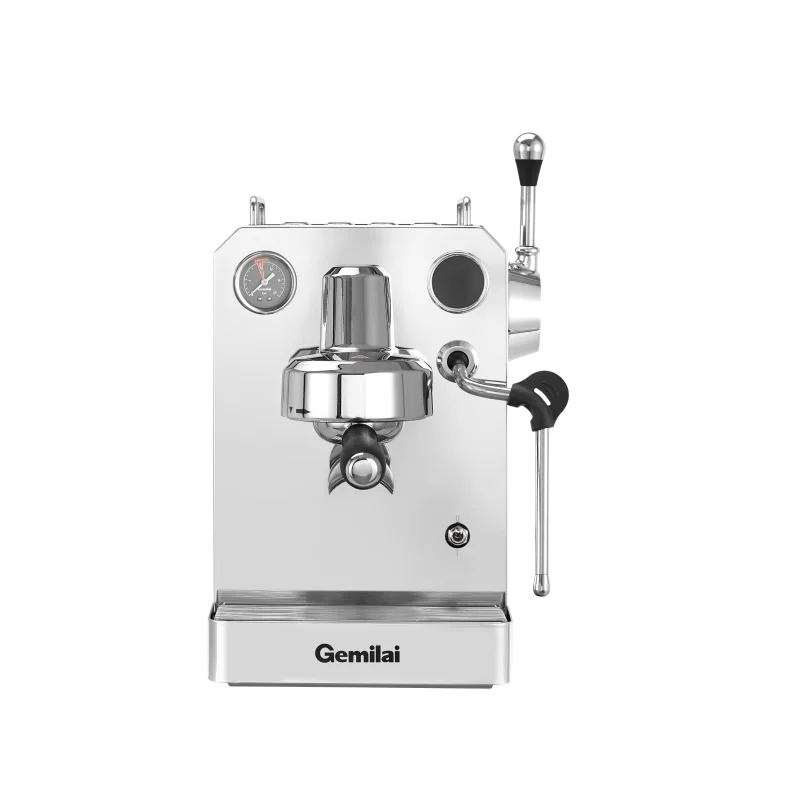 G3006H Silver Electric Espresso Coffee Machine 15 Bar Italian Semi-Automatic for Home & Hotel Use Portable & US Plug