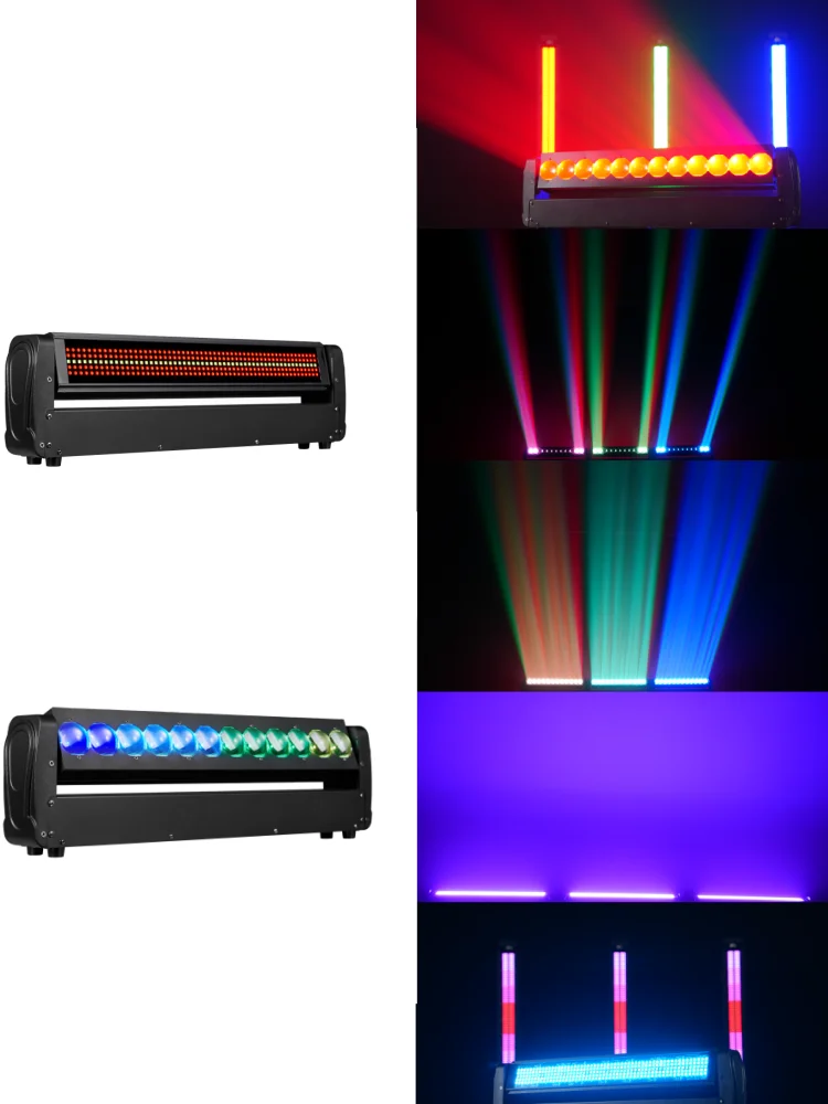 2 Stück 200W Doppelseitiger Beam-Vorhang & Stroboskop 360 ° Unendlich rotierender LED-Moving-Head DMX-Licht für DJ, Bühne, Bar, Disco, Konzert, Party