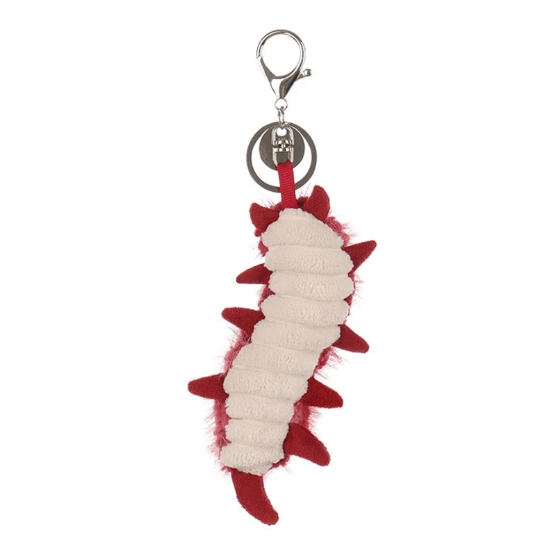 Apricot Lamb Evil Centipede Plush Keychain Cute Doll Bag Car Charm For Girls Teens Women Halloween Birthday Gift Spooky Gothic