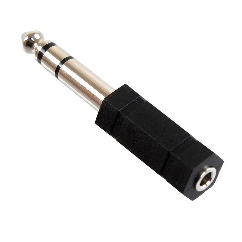 

1 pcs 6.35mm 1/4 Male To 3.5mm 1/8 Female Stereo Audio Mic Plug Adapter Jack