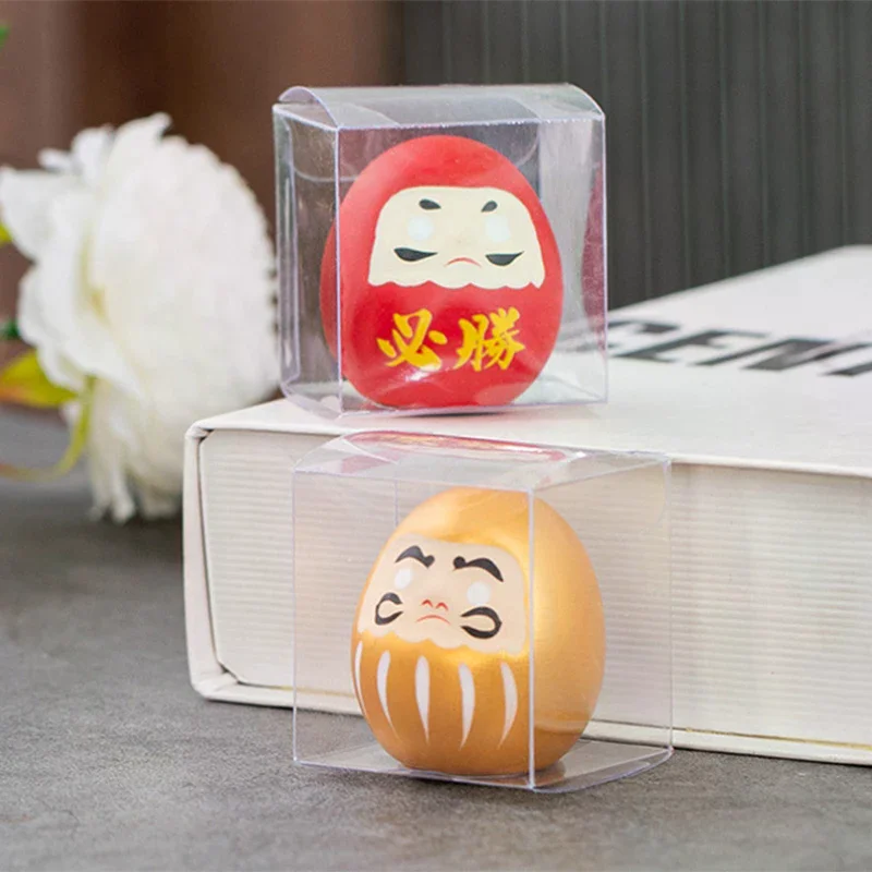 Japanese Ceramic Daruma Doll Crafts Inspired Wealth Prosperity Decor Lucky Charm Fortune Ornament Landscape Home Desk Decor