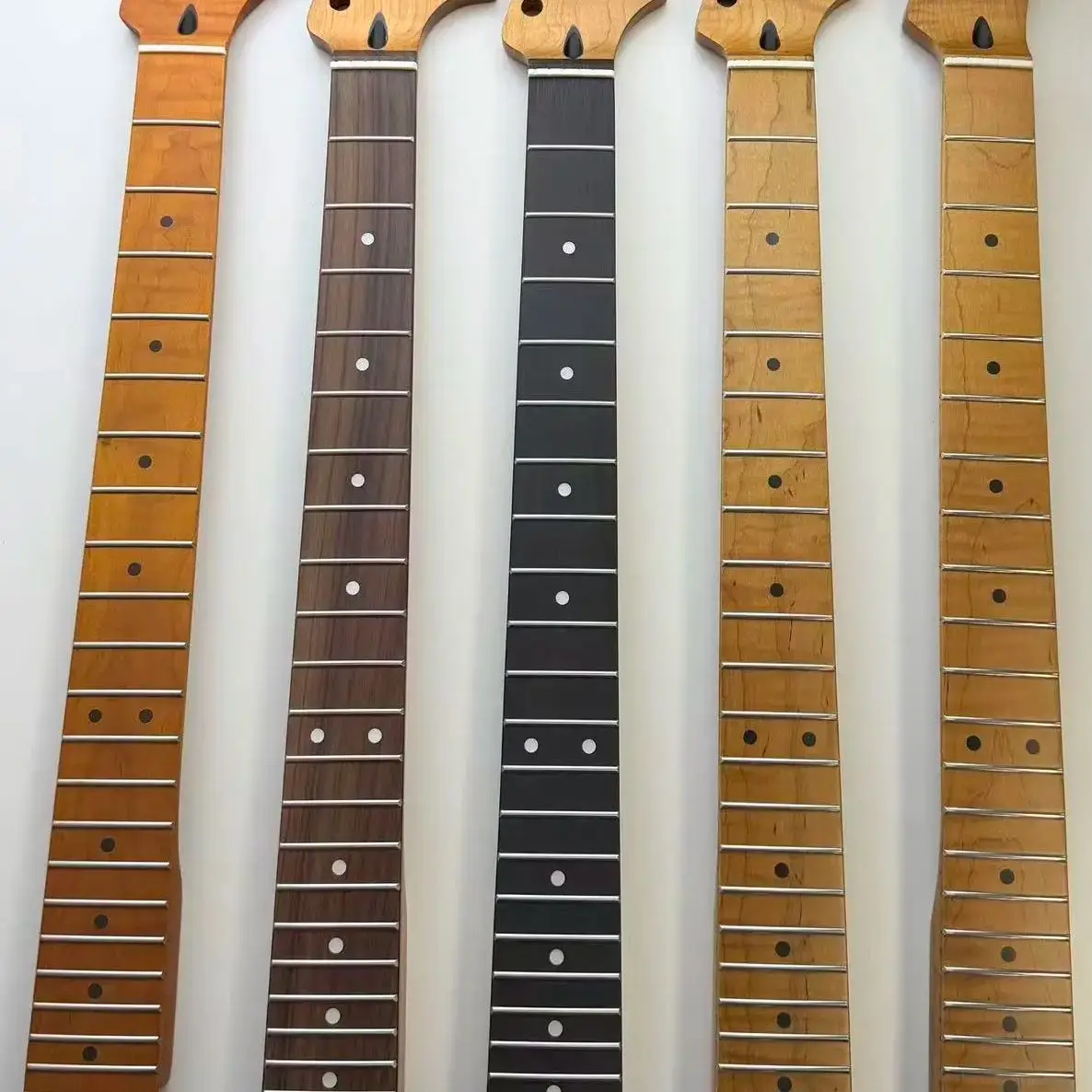 

Assorted Guitar Necks Collection - Multiple Styles, Woods & Fingerboards, Universal Fit for Electric Guitar Upgrades/Replacement