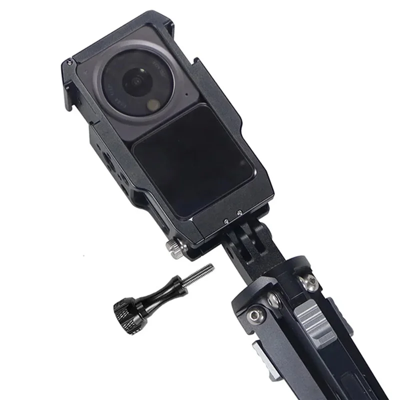 سبائك الألومنيوم إطار معدني غطاء للحماية تبديد الحرارة قفص حافظة 1/4 "الحذاء البارد جبل توسيع ل DJI Action 2 Cam