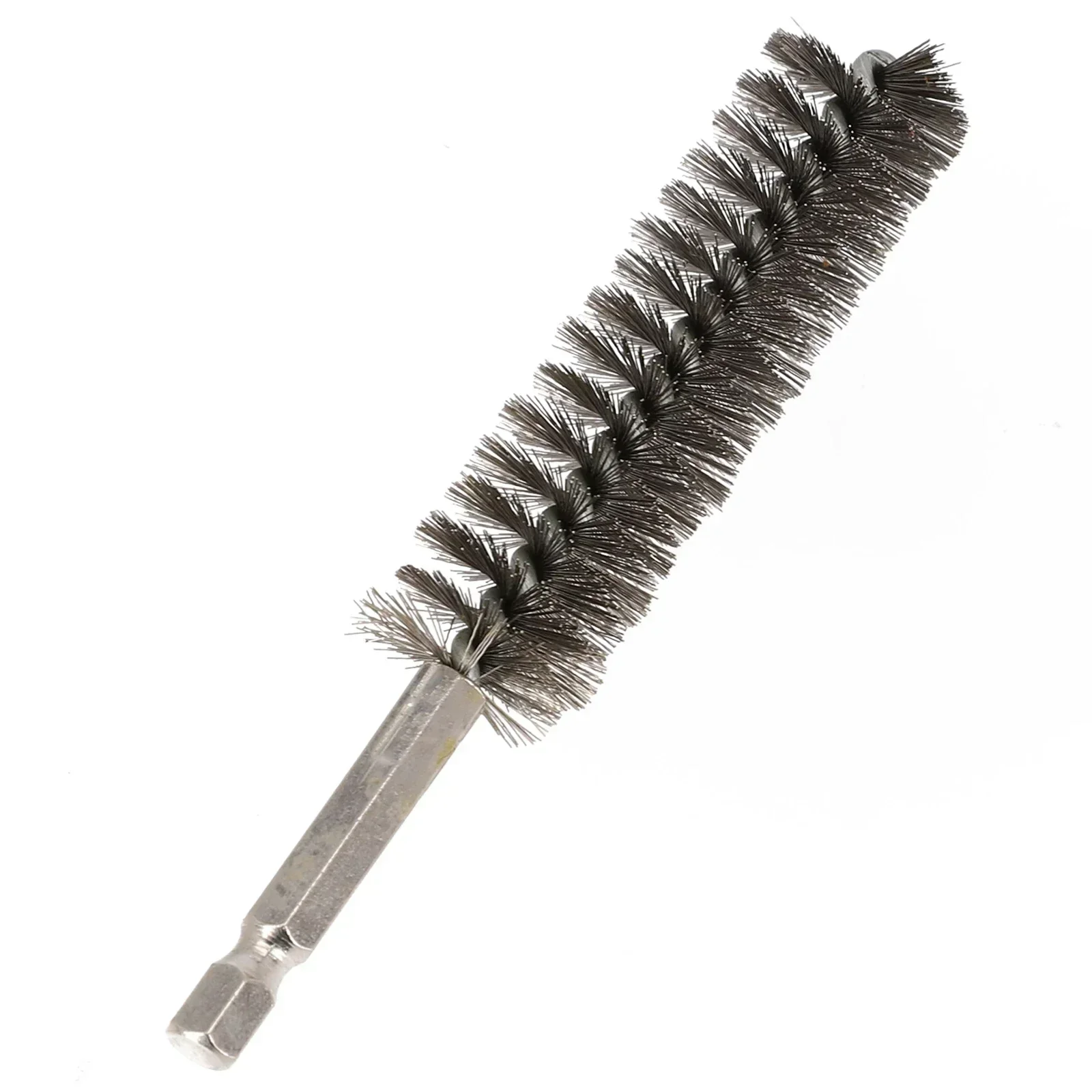 Brosse à tige hexagonale pour peinture automobile, nettoyeur de rouille, lavage, outils de polissage, tube métallique, machines, livres, 9-25mm, 1 pièce