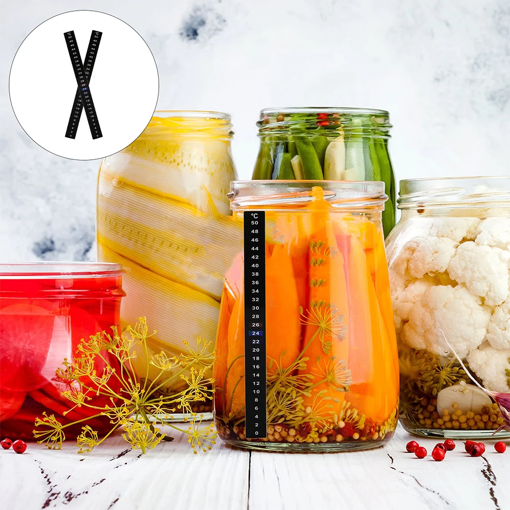 

4pcs Stick On Thermometer Strips Brewing Temperature Display Adhesive Digital Stickers For Wine Beer Fermenting Aquariums