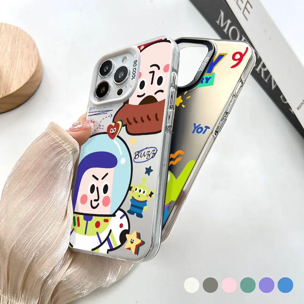 Toy Story Woody Alien Cartoon BIG HOLE MATTE LASER PHONE CASE FOR Apple iPhone  12 11 8 7 XS XR X SE MINI PRO MAX PLUS 5G