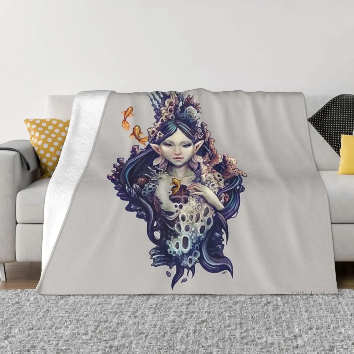 Emerge - Mermaid Design Four Seasons Universal Blanket Campsites Can Be LaidChristmas Present