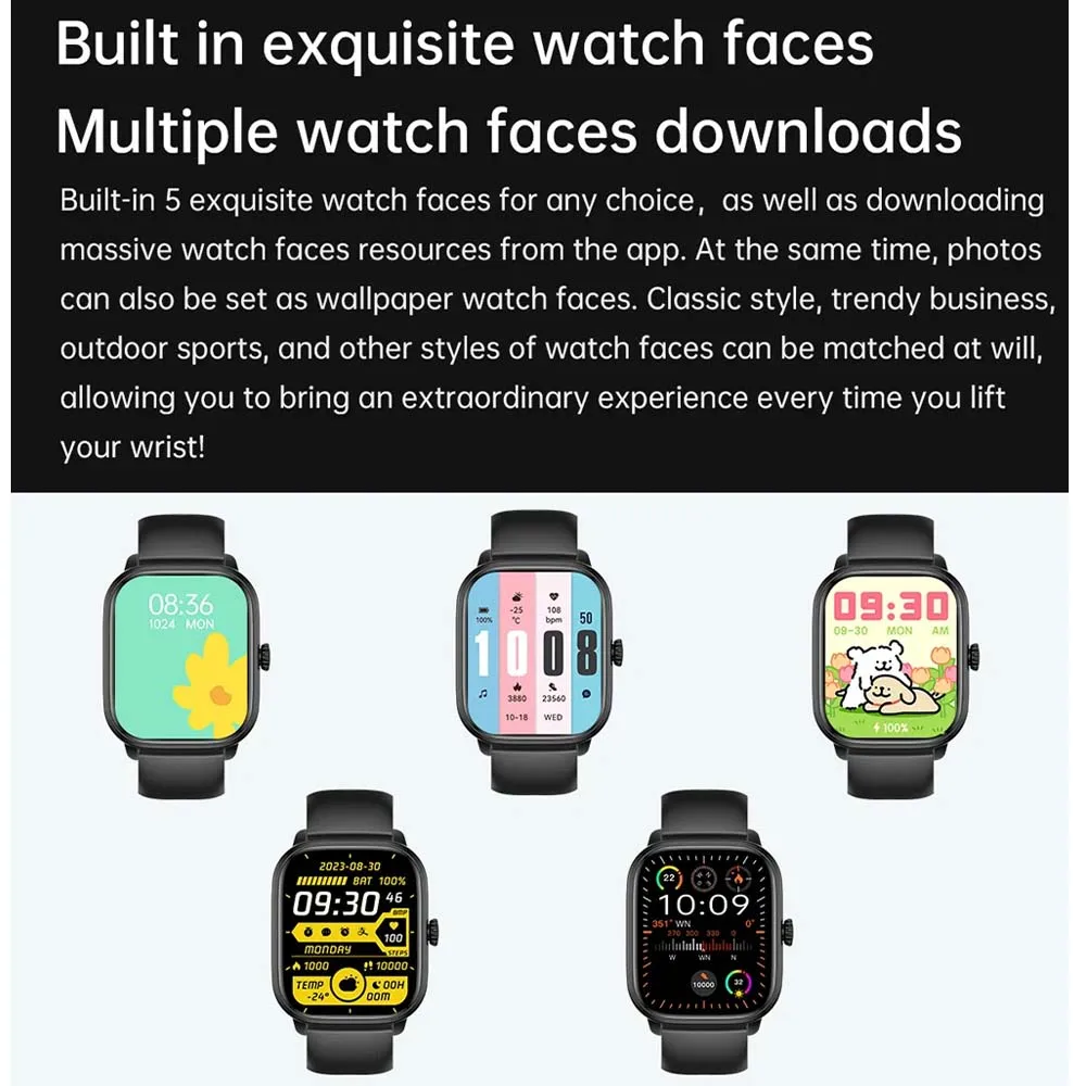 حيوية Smartwatch مشاهدة الرجال الساعات الرياضية بلوتوث دعوة صوت مساعد الموسيقى اللياقة البدنية سوار هدية الكريسماس الساعات الذكية