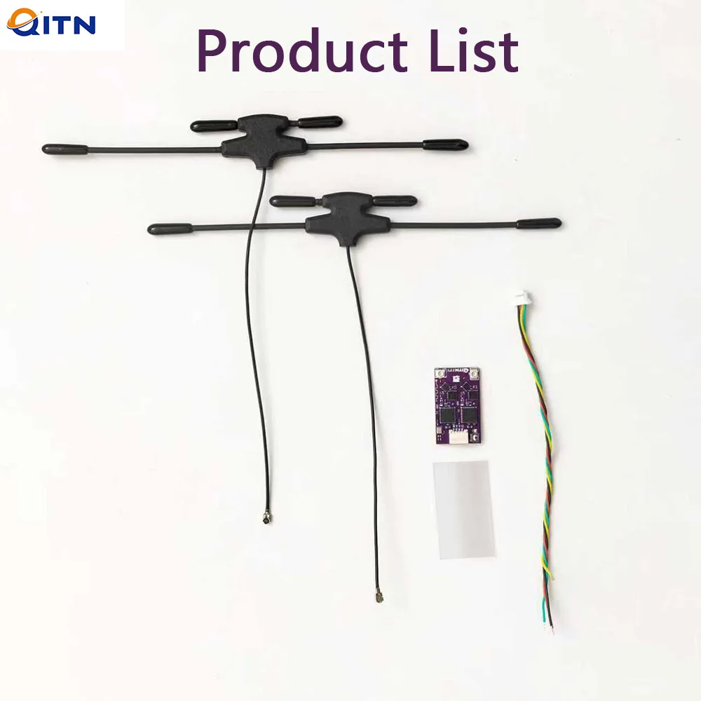 1/5 قطعة QITN 915 ميجا هرتز 2.4 جيجا هرتز ELRS ثنائي النطاق الجوزاء استقبال المدمج في ESP32-D4 LR1121 TCXO رقاقة ل RX FPV سباق طويلة المدى الطائرة بدون طيار