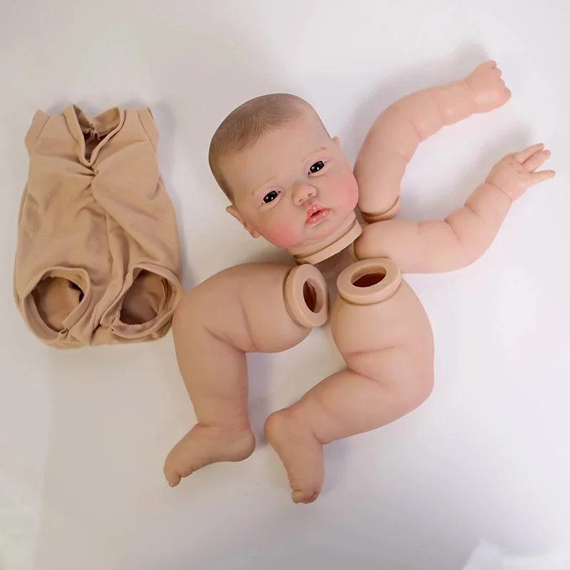 24nch Unfinished Reborn Kit Awake Pickle  Lifesize Doll Parts （Body Cloth+limbs+head+eyes）