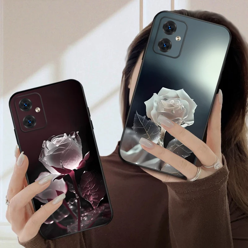 

Snow Mountain Rose For Motorola Moto G04 14 15 24 34 35 54 55 75 84 85 Edge 40 50 Fusion 60 Fusion silicone soft phone case