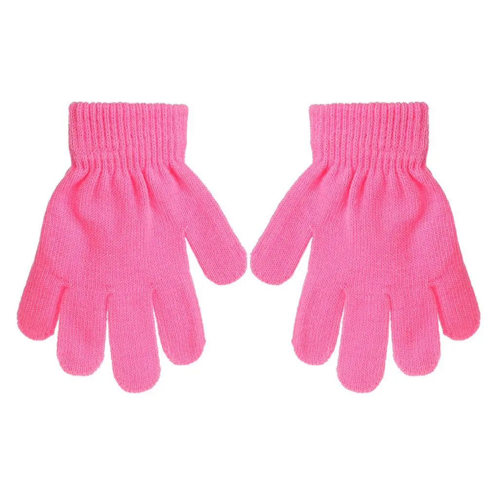 Candy Color Warm Boy Girl Stretch Children Knitted Glove