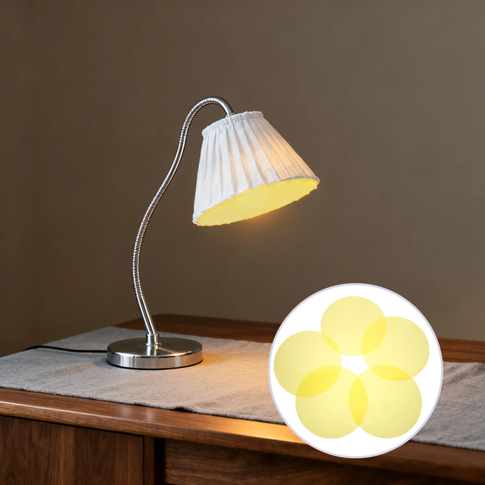 

5Pcs Warm Light Film Sticker Round 15Cm DIY Colored Overlay Sheets for Bulbs Spotlights Floodlights Festival Lighting Craft