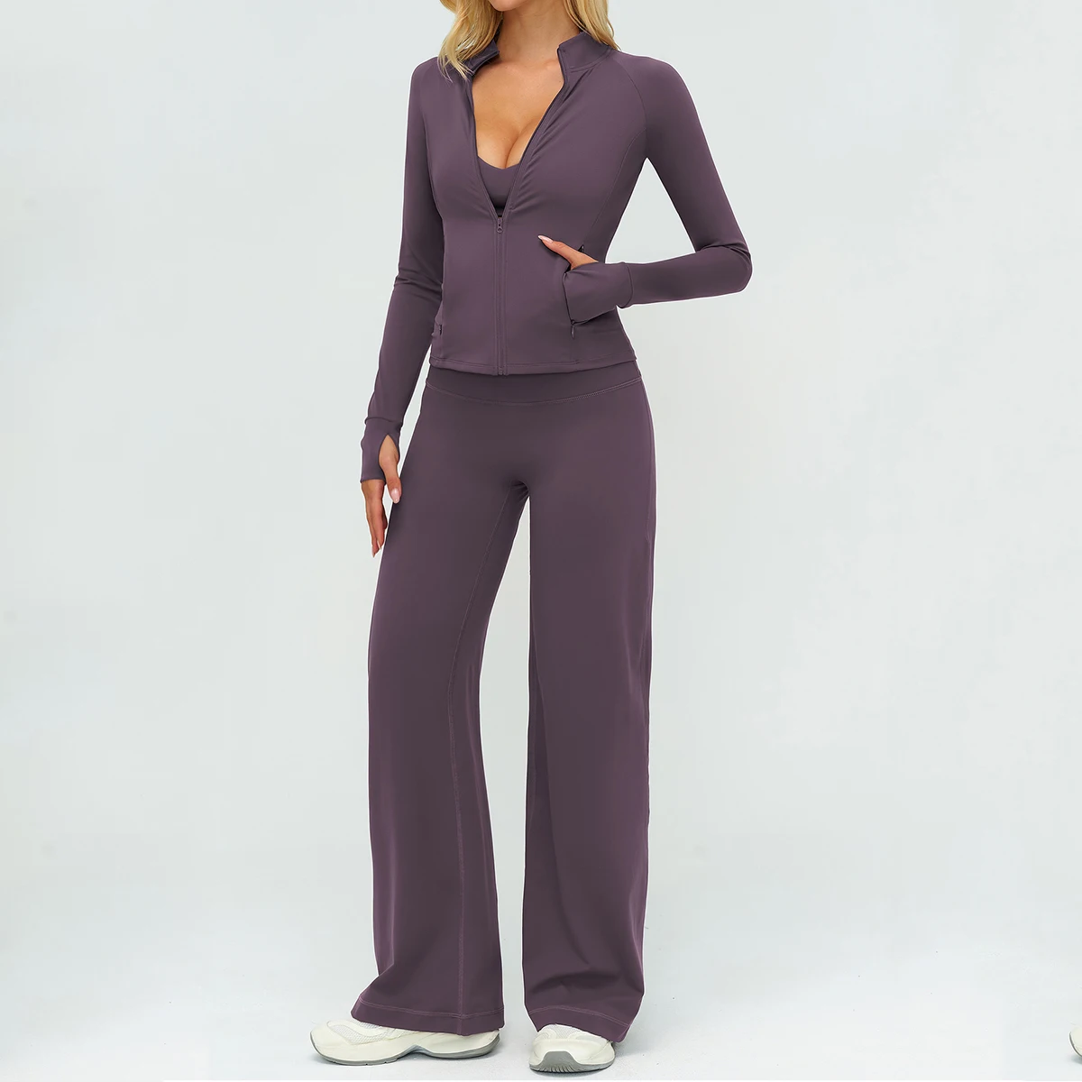 

2PCS Yoga Suit Loose,Casual And Fashionable Sports Women's Set Women Tracksuit Running Workout Jacket Sports Shirt Yoga Clothing