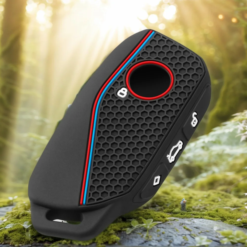 

Силиконовый чехол для дистанционного ключа автомобиля, брелок-держатель для ключей для BMW X1 U11 2023 серии 7 735i 740Li I7 G07 X7 LCI XM, автоаксессуары