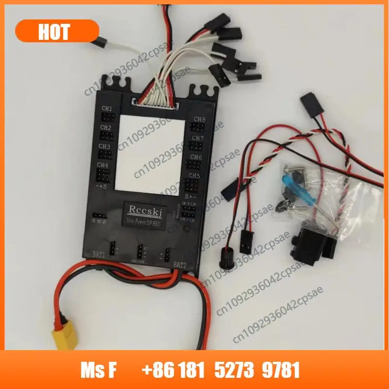 Rccskj 2104 Mini Servo Power Distribution Box PDB with 20A-30A UBEC / XT60 Plug for RC Airplane